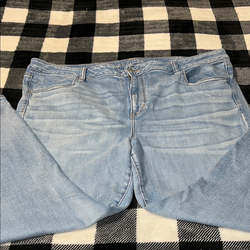 American Eagle Light Blue Denim Skinny Jeans - Picture 2 of 7